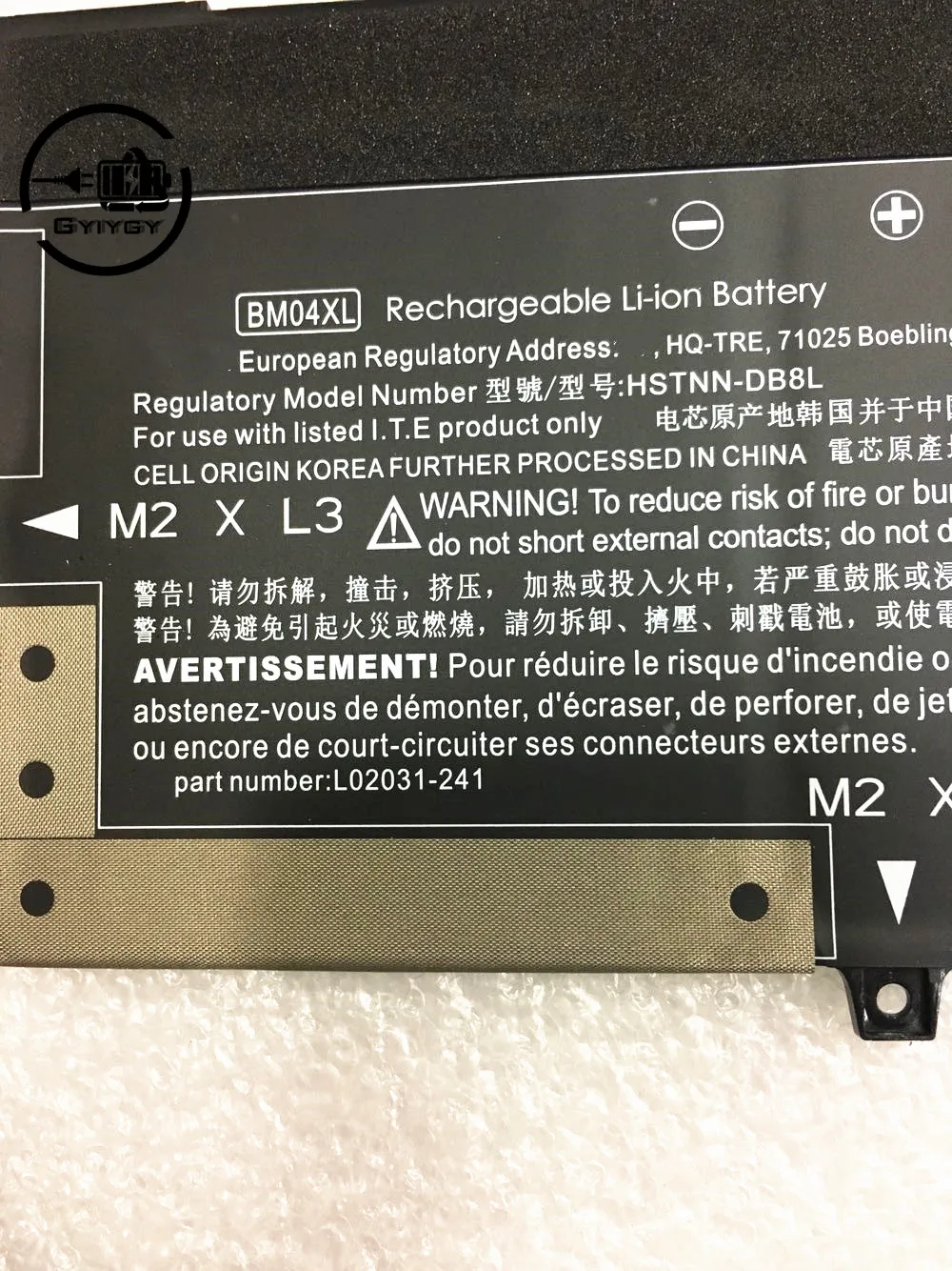 HP 原装 1030 G3 BM04XL 笔记本 电池 4C 56Wh L02478-855 1