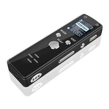 

8Gb Digital Voice Recorder 1536Kbps Voice Activated Audio Recorder With Playback For School Lectures Meetings Interviews DualMic