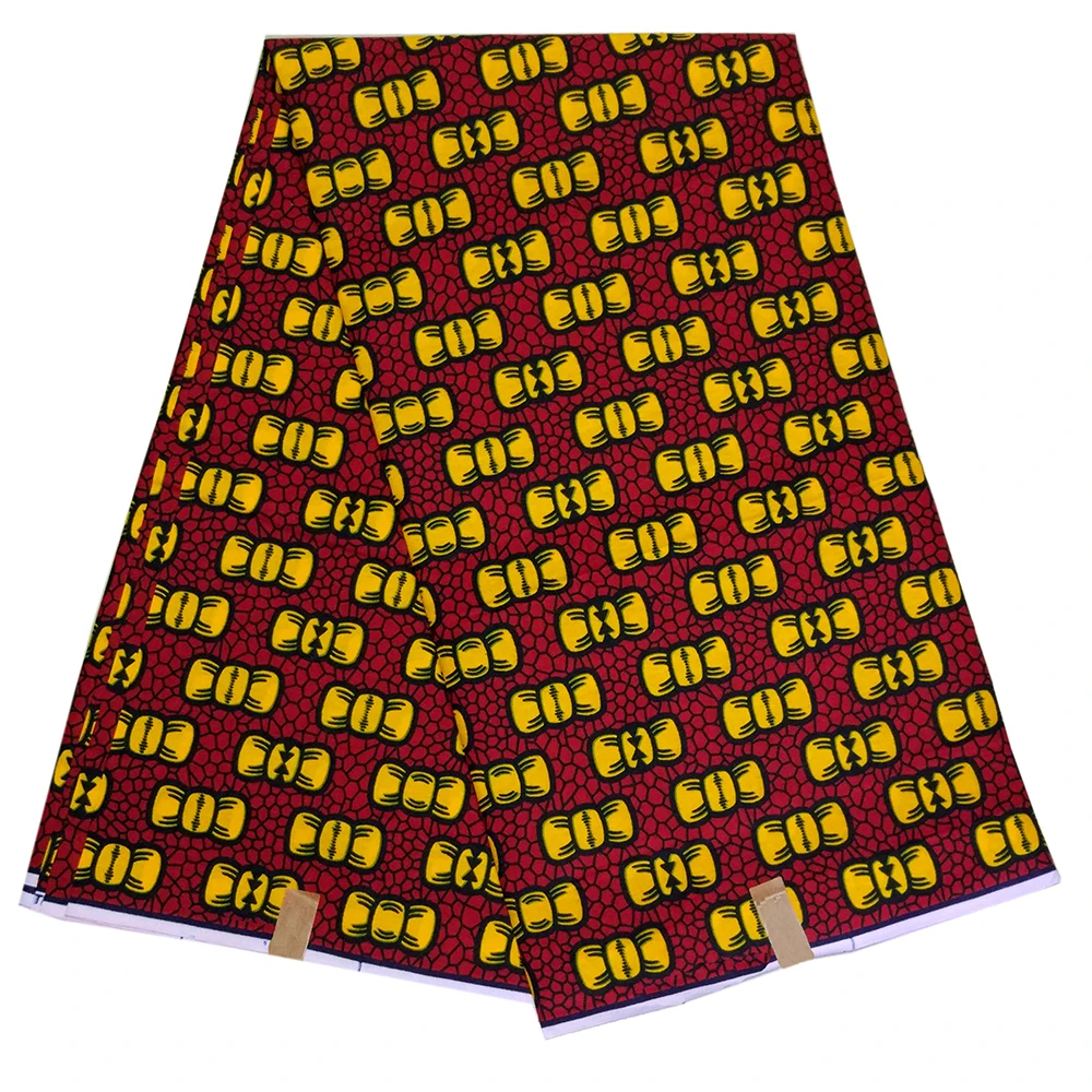 

2019 New Fashion 100% Cotton Veritable 6yard/lot Ankara African Wax Print Fabric African Ankara Fabric