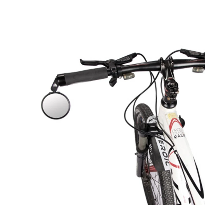 Reflective Bicycle Handlebar Grip Rearview Mirror Adjustable Stainless Steel Large lens Bike Rear View Mirror Bicycle Acces