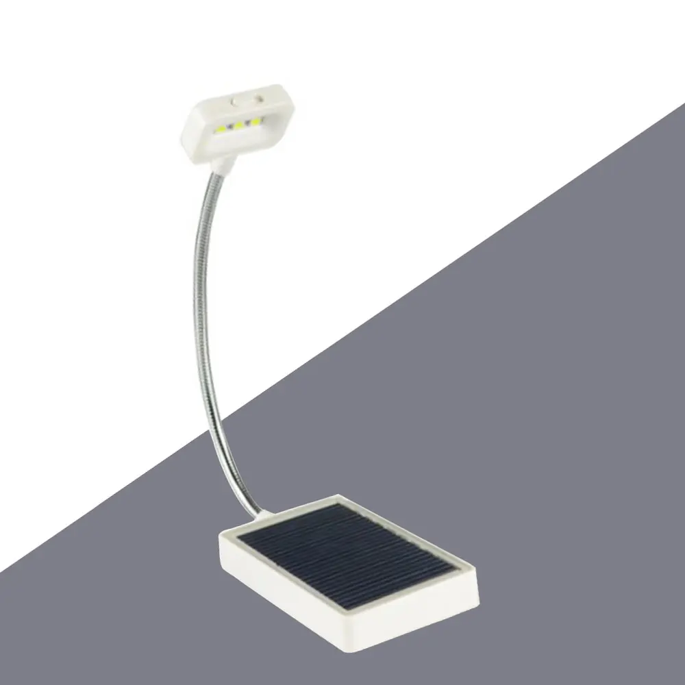 Usb зарядка 3LED солнечный для чтения комнаты прикроватный столик книга свет лампы белый