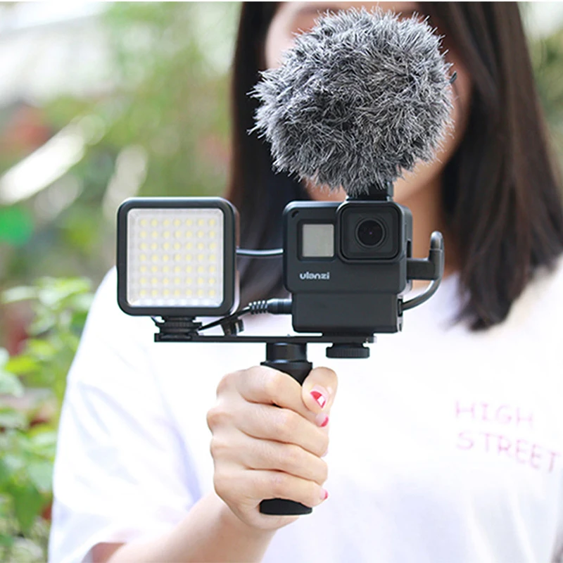 Ulanzi Vlog светодиодный светильник для видео на камеру DSLR фото светильник ing с холодным башмаком крепление для микрофонов Vlog видео светильник