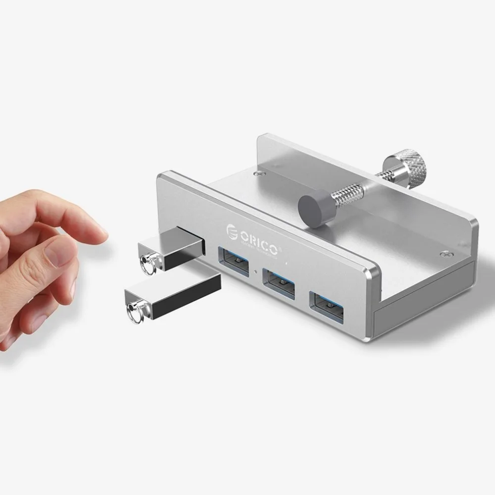 ORICO Clip-type USB3.0 HUB with Card Reader Aluminum 5Gbps High Speed 3 Ports USB Splitter For SD PC Computer Accessories Laptop