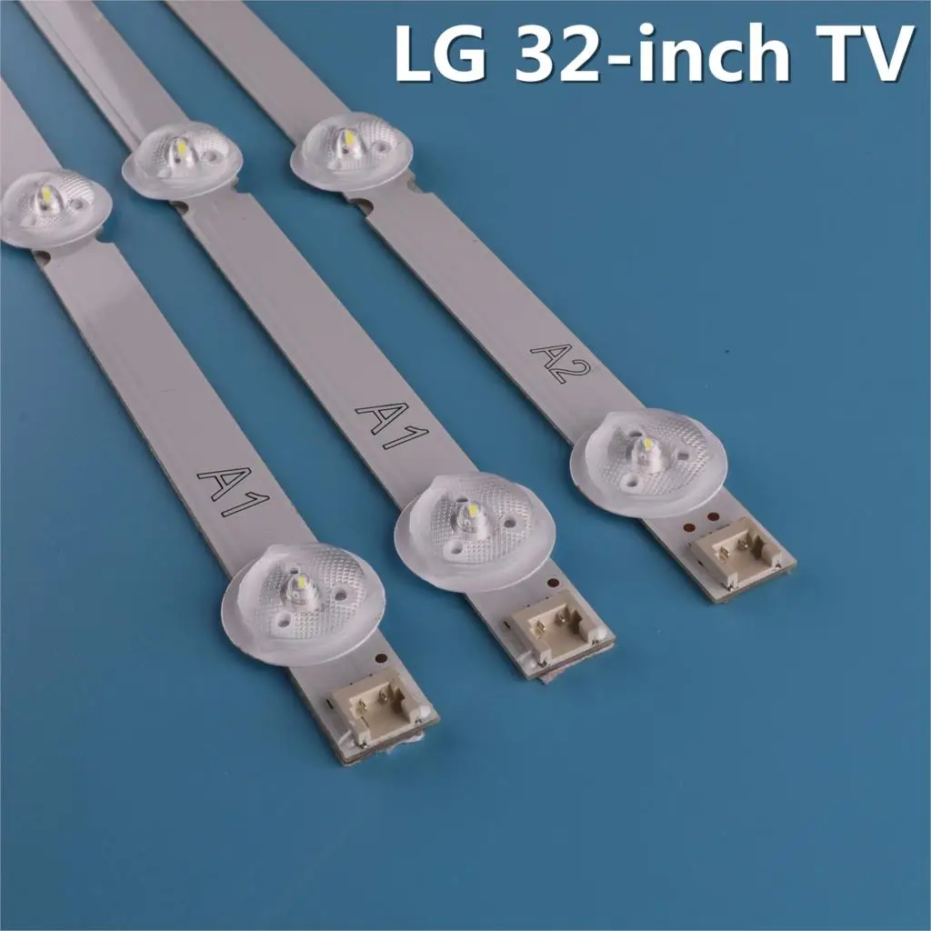 

3pcs(2A1*7LED,1A2*8LED)LED backlight bar for LG 32" ROW2.1 Rev 0.9 A1/A2-Type TV LC320DXE 6916L-1295A 1296A 32LN575s LC320DXE-SG