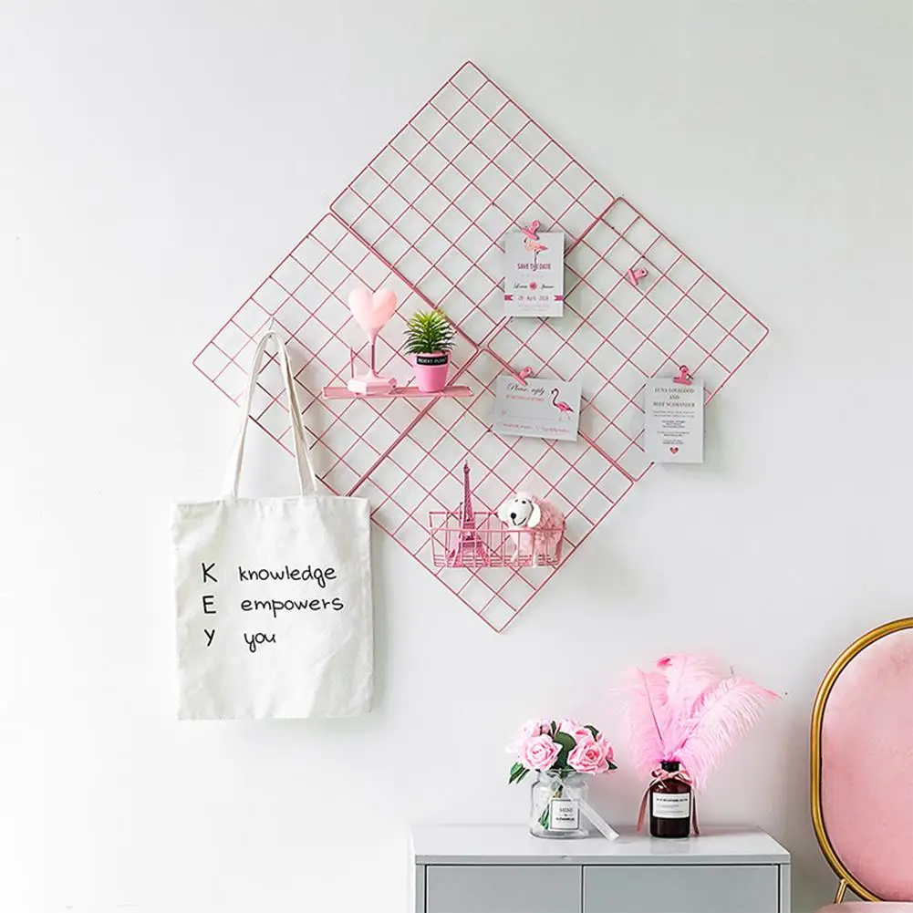 HobbyLane розовый железный провод Сетка настроение доска Фото Дисплей для девочек