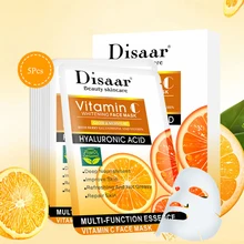 10 pces vitamina c hidratante máscara facial refrescante controle de óleo máscara facial anti-envelhecimento reabastecimento de profundidade encolher poros máscara