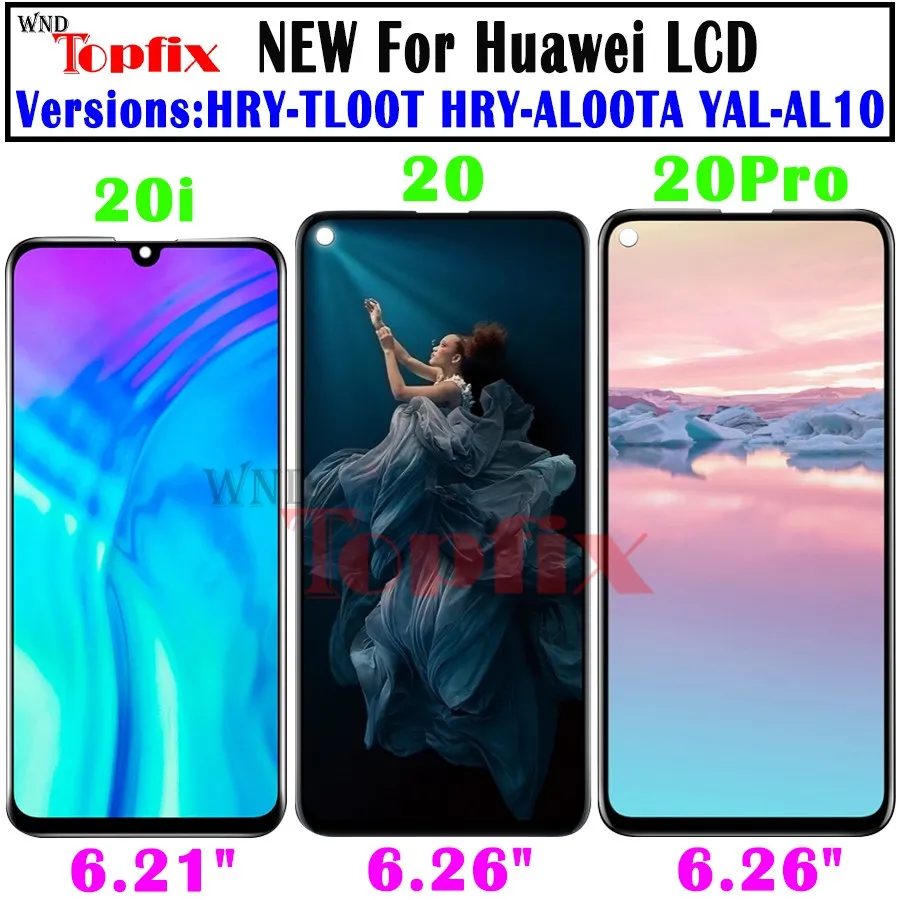 100% протестированный для Huawei Honor 20 ЖК дисплей экран сенсорная панель дигитайзер