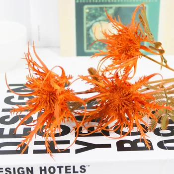 

New Artificial Eryngii Rime Grass High-End Wedding Wedding Hall Decoration Home Decoration Flower with Grass
