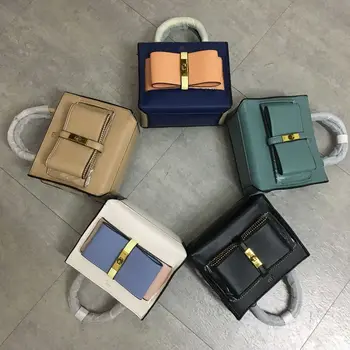 

Color Bow Simple and Generous Commuting Hand-held Oblique Satchel