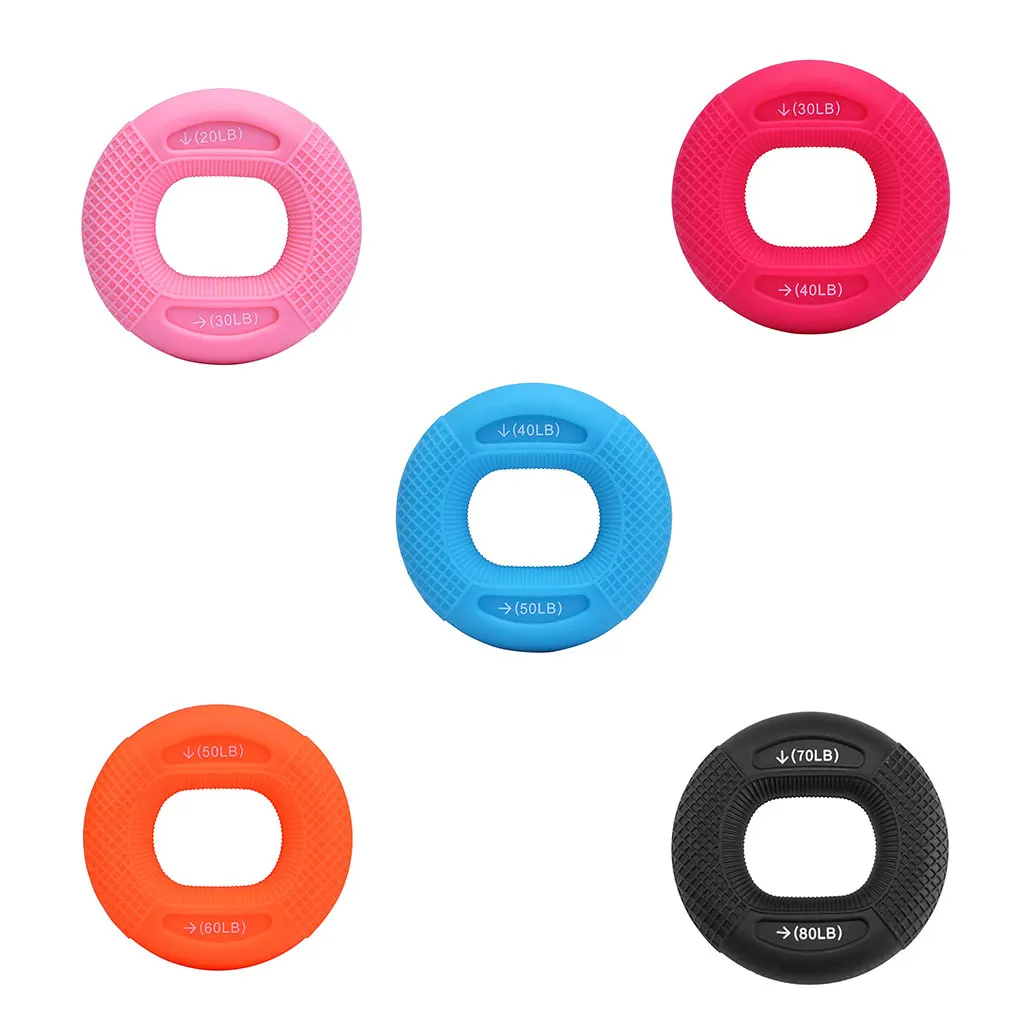 Silicone Adjustable Hand Grip 20-80LB Gripping Ring Finger Forearm Trainer Carpal Expander Muscle Workout Exercise Gym Fitness hand strengthener finger trainer finger strength trainer forearm exerciser hand grip trainers hand grip exerciser hand exerciser hand trainer