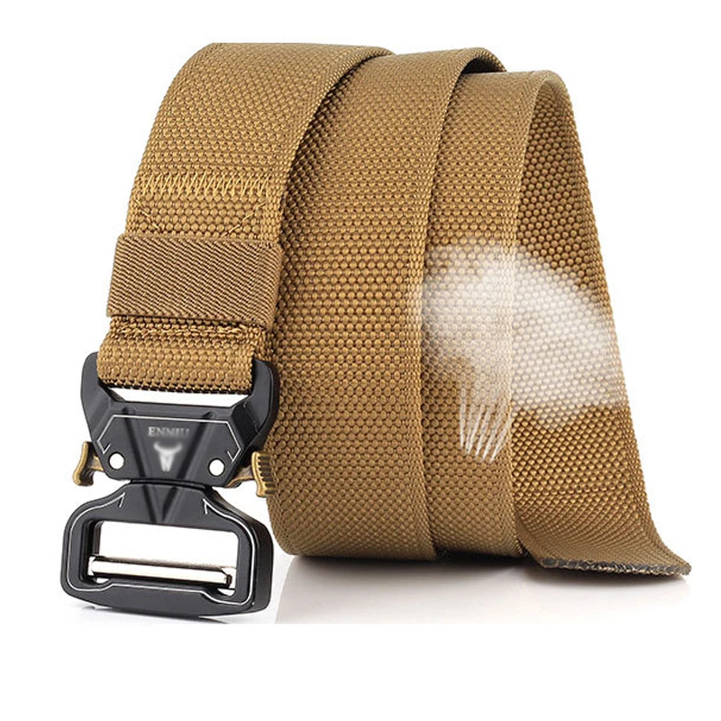 Military Tactical Quick Metal Buckle Belt 1000D Oxford Wear Resistant Outdoor Fighting Molle Nylon Versatile Belt 5 colors