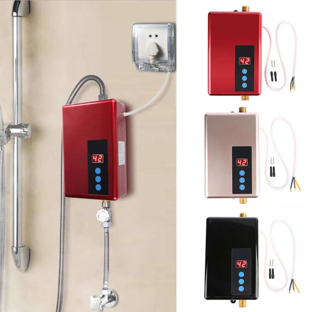 6500W Water Heater Water Heating Tankless Shower Heater Temperature Control  220V Household Kitchen Water Boiler - AliExpress