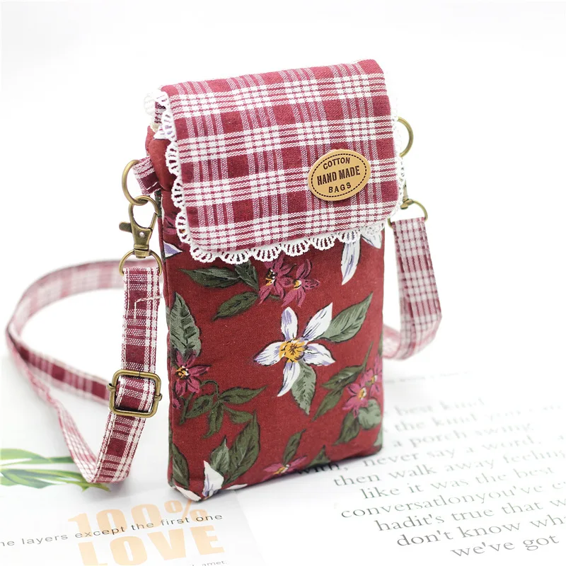Хлопковый цветочный женский кошелек ручной работы для монет, детский органайзер, кошелек, сумка для денег, мини-чехол для телефона, bolsa carteira feminina для девочек