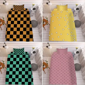 

Anime Demon Blade Bedding Sets 150cm*200cm Cartoon Quilt Cover Pillowcase Sheet Bed Duvet Cover Set for Children Adult