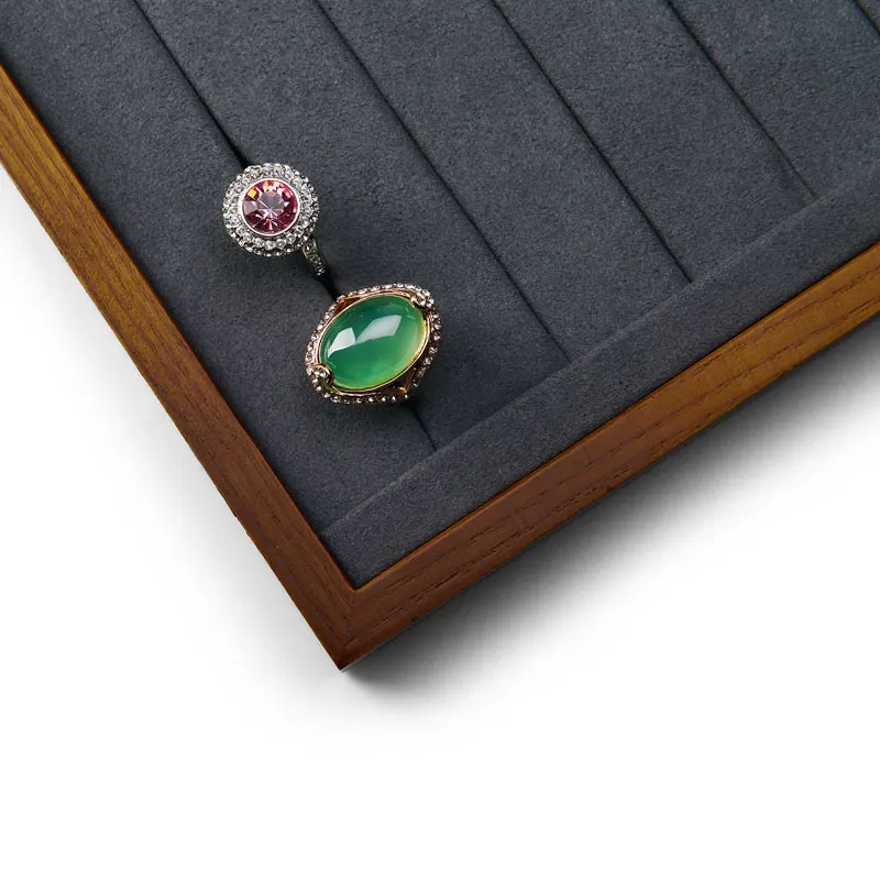 Oirlv Jewelry Tray Jewelry Display Tray Solid Wood Ring Necklace Bracelet Storage Tray Shop Use Pallet