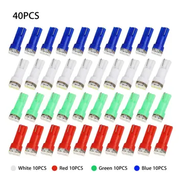

40pc/Set T5 74 2721 Wedge 3-SMD-3014 LED Odometer Gauge Dashboard Light Bulb Durable And Practical To Use
