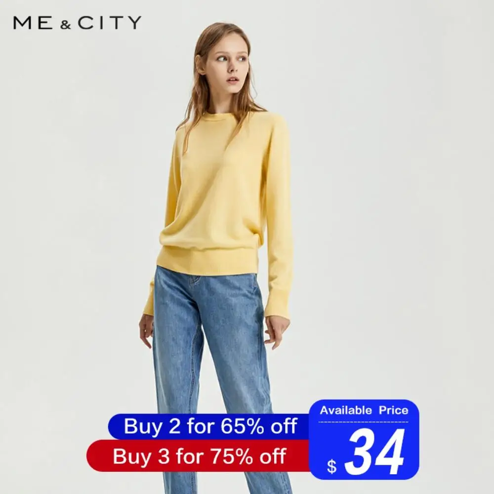 Me& city, шерсть, вязаный свитер, женские пуловеры, Осень-зима, базовый женский свитер в Корейском стиле, облегающие свитера