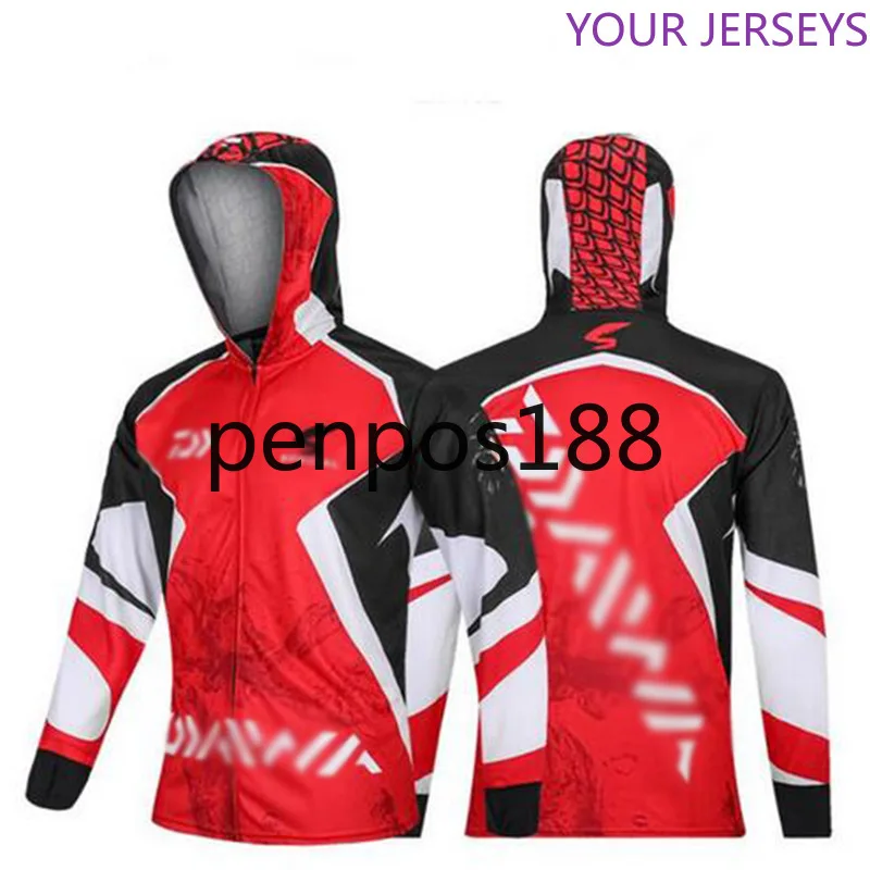 

New Arrival Men DAIWA Fishing Jackets Top Quality Quick Dry Breathable Fishing Shirts Outdoor Hooded Cycling Clothes