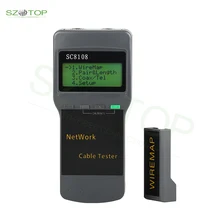 

SC8108 Portable LCD Network Tester Meter LAN Phone Cable Tester Meter With LCD Display RJ45 Cat5e Cat6