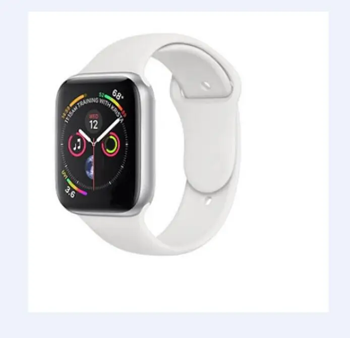 

Series 4 42mm Wireless Charger Stainless Steel Shining Case MTK2502C Smart Watch Red Round Button Upgrade for Iphone Andriod