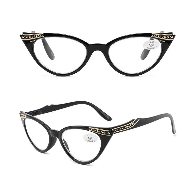 Pack Elegance Reading Glasses Cat Eye for Women High Quality