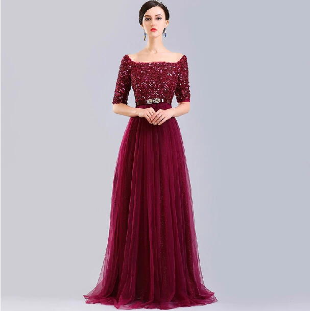 Новые модные вечерние платья с рукавами, с блестками, vestido de renda festa robe de soiree, сексуальное длинное вечернее элегантное платье для мамы невесты