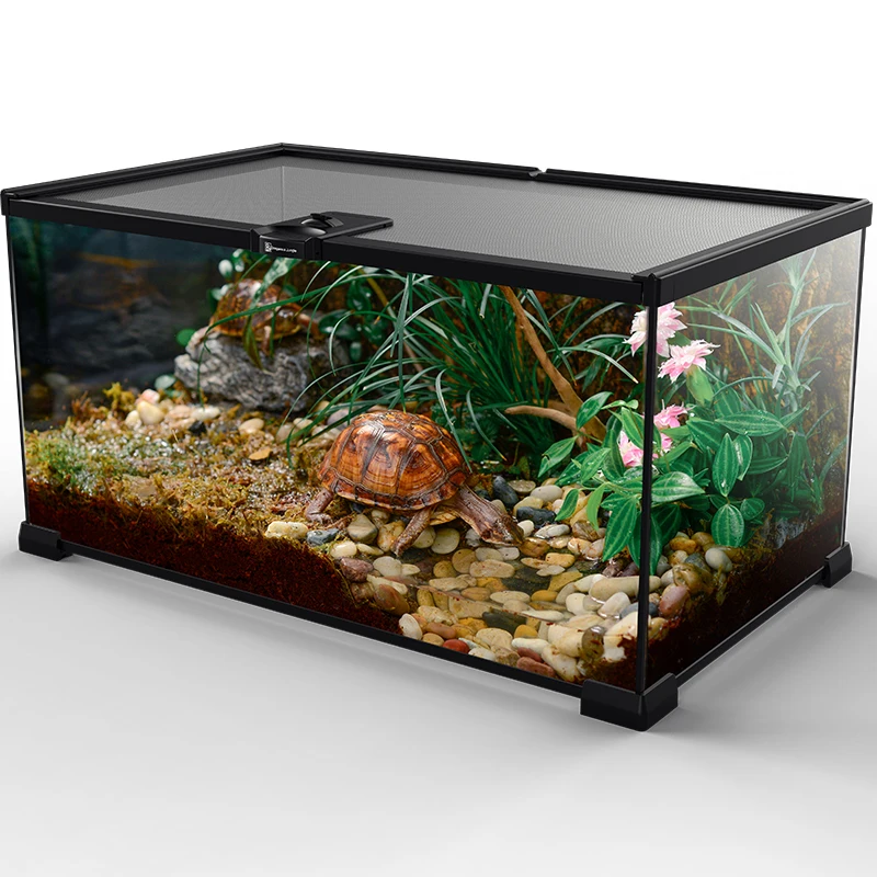 

Glass Feeding Box Reptile Cylinder Rainforest Crawling Pet Tortoise Watchdog Lizard Horn Frog Spider Beetle Chameleon Ecological