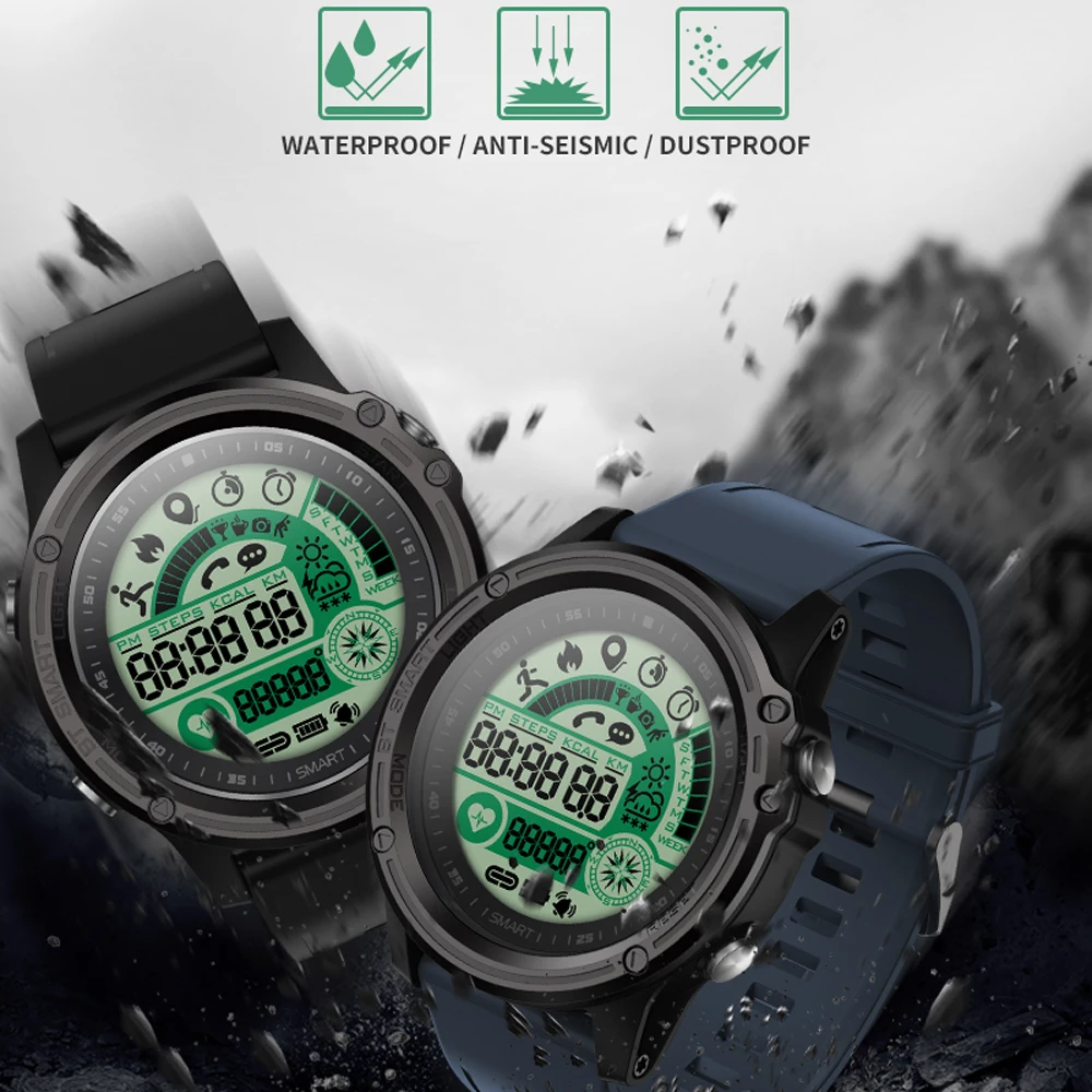 Skup SENBONO S28 Sport wodoodporny stoper inteligentny zegarek Ip68 Bluetooth 4.0 kompas pilot zadzwoń SMS przypomnienie Smartwatch