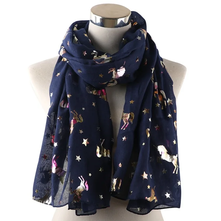 Ms speed sell through amazon Europe and the United States the new color unicorn hot silver gilding fashion scarf collar