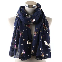 Ms speed sell through amazon Europe and the United States the new color unicorn hot silver gilding fashion scarf collar