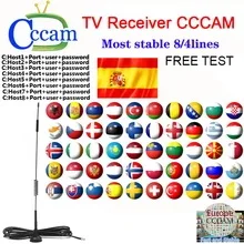 

European supported Cccam equipment Spain Poland Portugal Germany 1 year DVB-S2 satellite receiver gtmedia v8 nova 5/6 lines