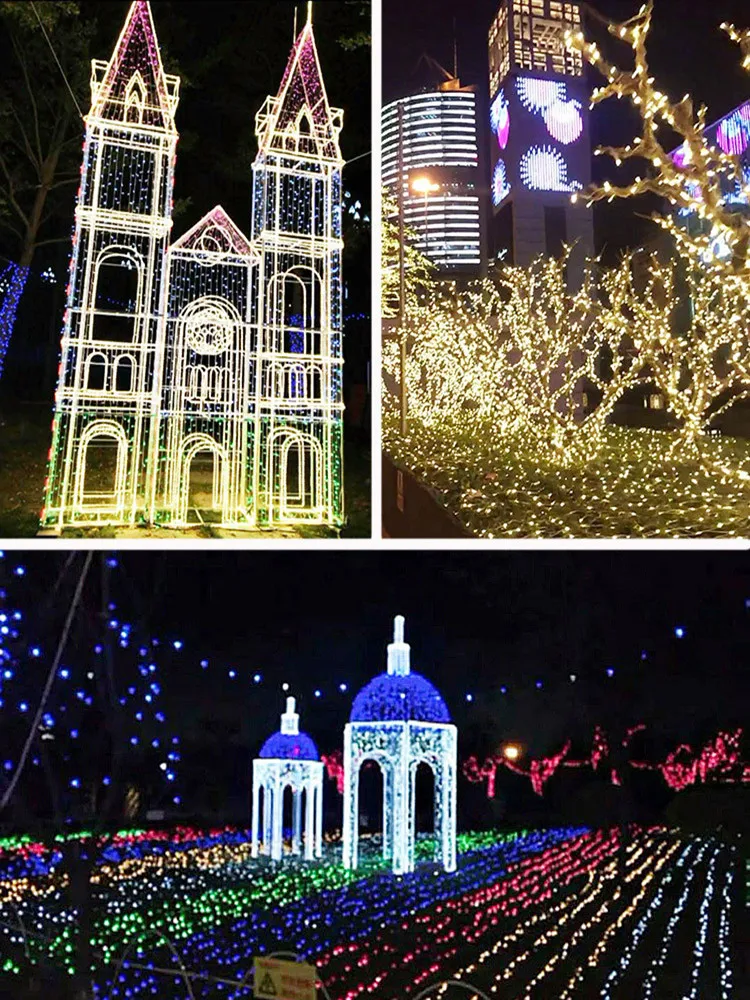 Fairy String Lights 110 /220 V Outdoor LED String Lights Garland 10-100M Waterproof Fairy Light Christmas Wedding Party Holiday Gardening Decoration