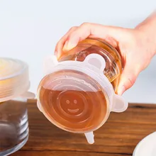 6 шт Еда обертывания многоразовый силикон сохранение продуктов в свежем состоянии герметичные крышки силиконовая герметичная вакуумная растягивающиеся крышки пленка для упаковки Организации