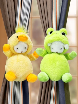 

2pcs Changeble Lamb Curtain Tieback Holder Strap Tie Backs Children Room Decoration Accessories Holdback Curtain Strap Hook