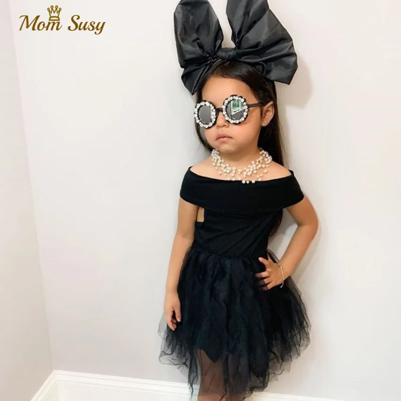 Baby Girl Dress White Pink Blue Tight Off Shoulder Princess Tutu Party Birthday Dance Pageant Infant Toddler Vestido | Детская одежда и