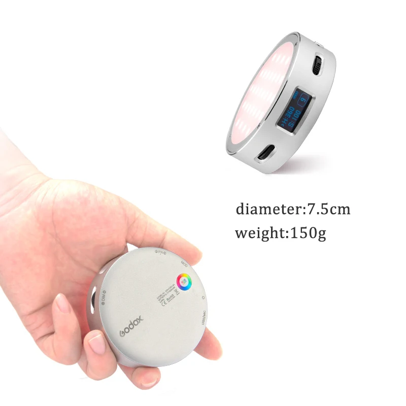 Godox R1 RGB светодиодный светильник портативный мини карманный заполняющий