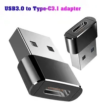 Usb 3.0 tipo um macho para usb 3.1 tipo c conector fêmea conversor adaptador tipo-c usb padrão de carregamento de transferência de dados