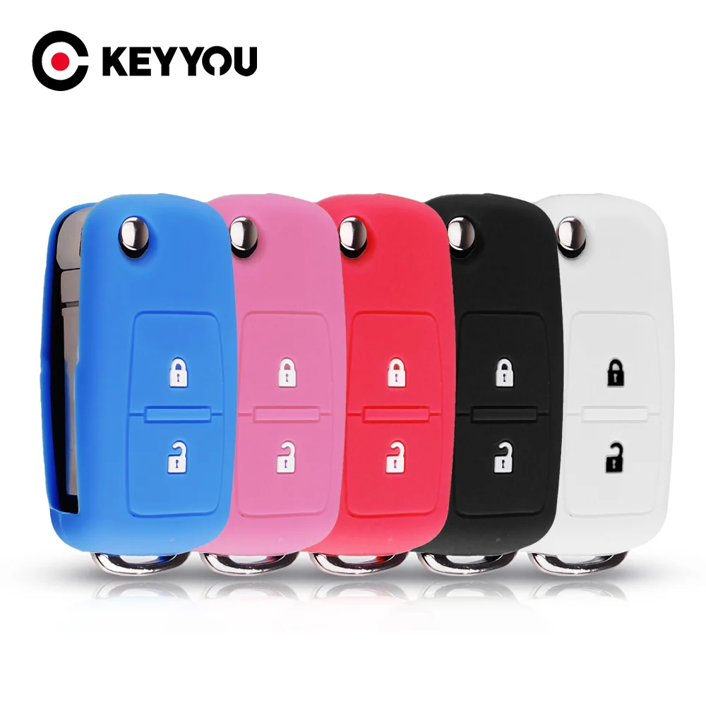 Чехол KEYYOU для 2/3BTN VW Golf Bora Jetta POLO GOLF Passat Skoda Octavia A5 Fabia SEAT Ibiza Leon силиконовый чехол