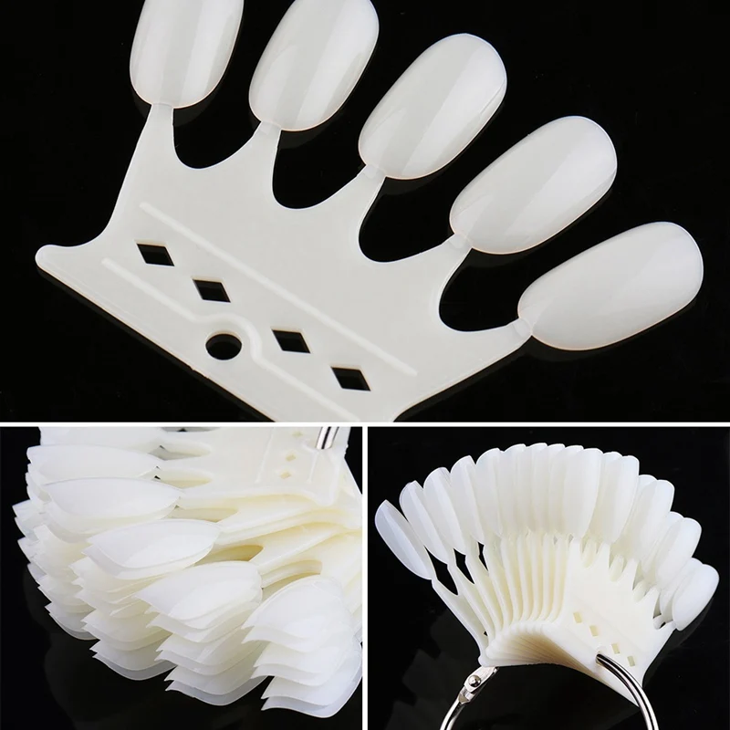 Новая корона 50 наконечники для дизайна ногтей поддельные ногти цветная палитра карта Дисплей Практика акрил для УФ гель-лака прозрачные натуральные Инструменты маникюр