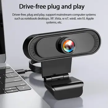 

1 Pcs Webcam 1080P 720P Full HD Web Camera Built-in Microphone Rotatable USB Plug Web Cam For PC Computer Laptop Desktop
