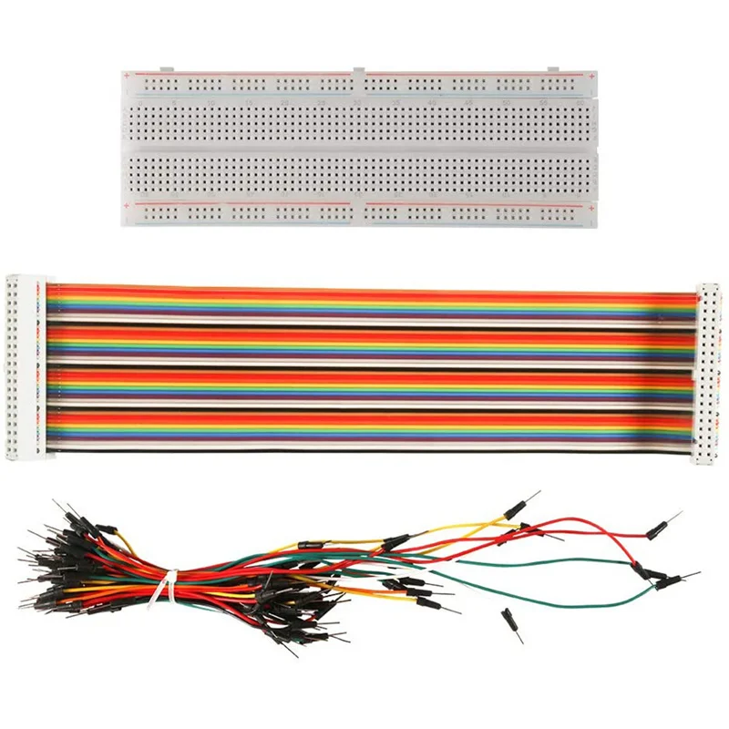Raspberry Pi 4 3 B Kit 830 MB-102 Points Breadboard GPIO T Type Expansion Board 65pcs Jumper Wires 40pin Ribbon Cable+300pcs Res