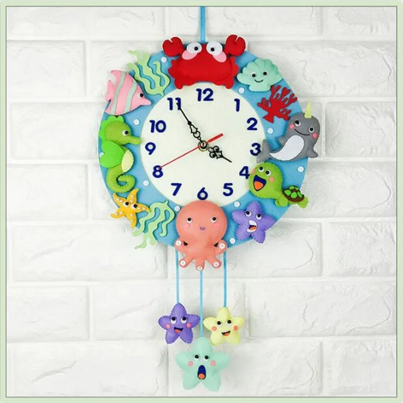  DIY funny wall clock kindergarten learning education kids toys children handmade craft toys home de - 4000162422652