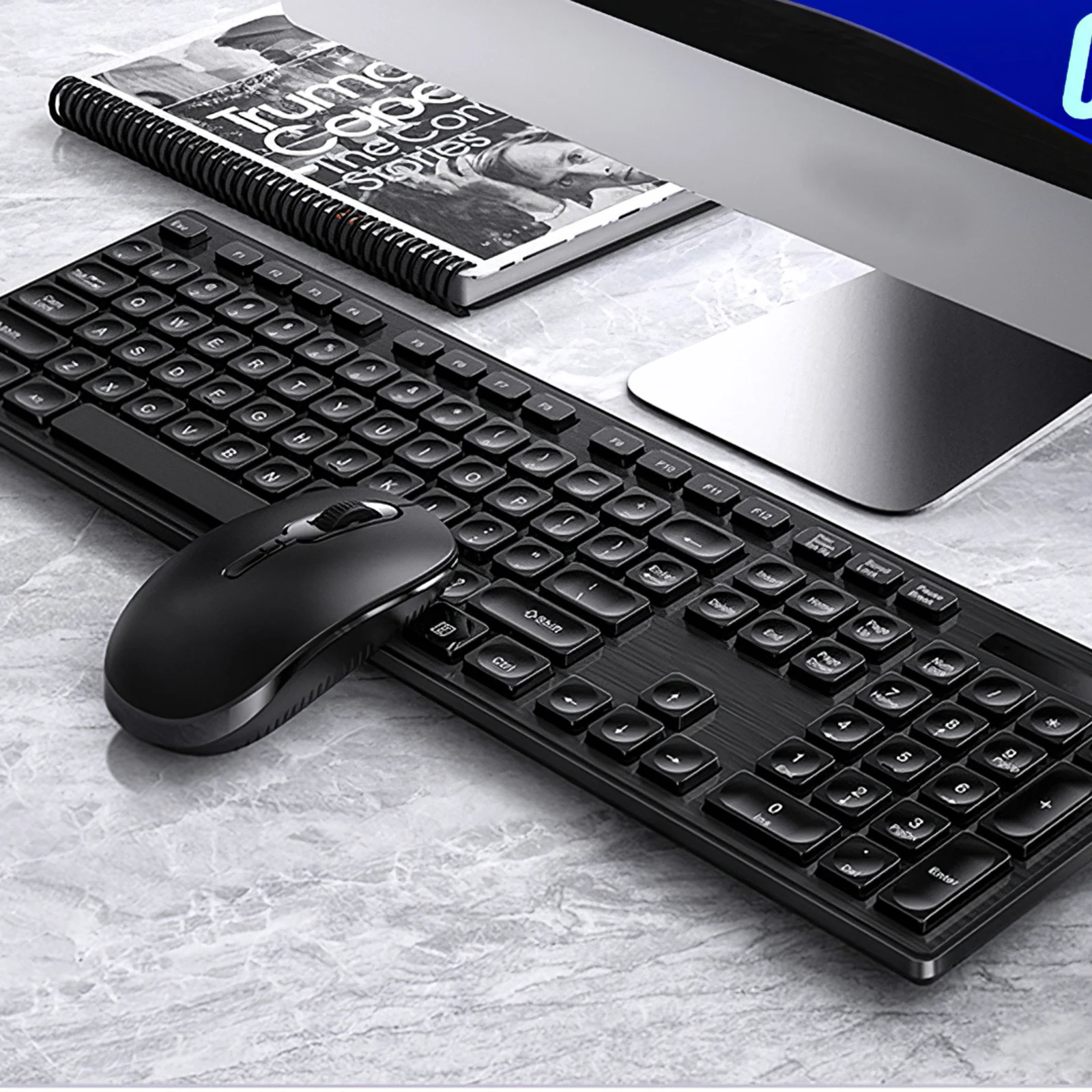 Transmissão sem Fio Escritório de Negócios Teclado e Mouse Teclado com Mouse Conjunto Teclas Teclado Mecânico Energia V3max 104 - Imagem 5