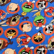 50X190m Looney tumes Bugs Bunny TweetyBird Трикотажная хлопковая ткань пэчворк DIY одежда для малышей материал шитье футболка простыни