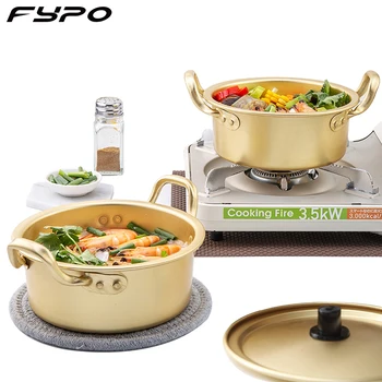 

Fypo Korean Style Ramen Pot Aluminum Alloy Soup Pot Non-stick Milk Pot Stockpot Cooker Instant Noodle Bowl Kitchen Cooking Tools