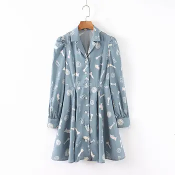 

Xq8-55-a246 European and American fashion print polo dressWomen dress vestidos de verano summer dress