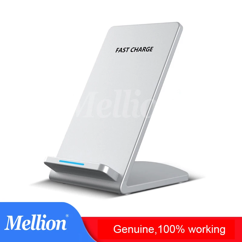 

M520 QI Wireless Charger Stand 2-Coil Vertical Holder Fast Charging with Indicator 10W (Max) Output Compatible with Galaxy S8/S7