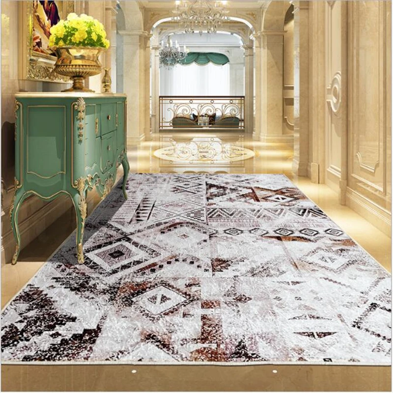 

Nordic Vintage Carpet For Living Room Bohemian Area Rug Bedroom Carpet Large Soft Skin Friendly Carpet Floor Mat Home Decoration