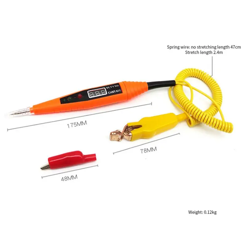 TOP!-Automotive Circuit Repair Digital Display Electric Pen Repair Line Induction Test Pencil Car With Electroscope Test Light 2