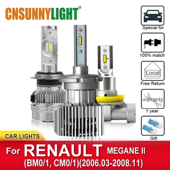 

CNSUNNYLIGHT Canbus LED Car Headlight Bulbs For RENAULT MEGANE II BM0/1, CM0/1 2006-2008 Foglamp Bulb Headlight Saloon Car Lamps